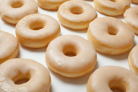 donut on white paper の写真素材