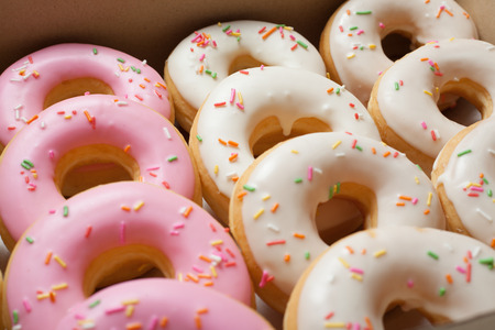 donut in the boxの写真素材