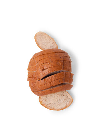 bread with white backgroundの写真素材