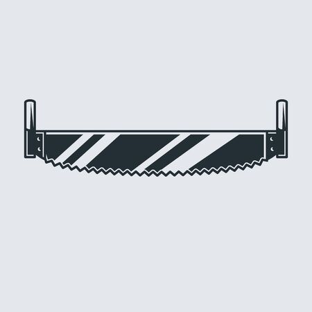Silhouette of wood hand saw for carpenter workshopのイラスト素材