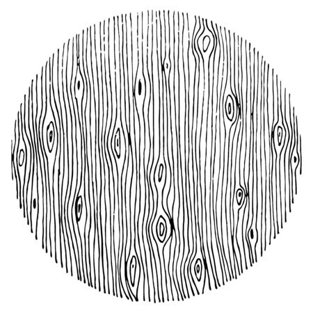 Wood texture line rings ink in a circleのイラスト素材