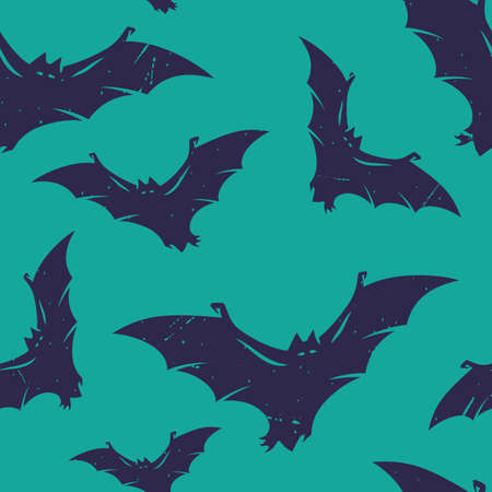 Pattern with horrible bats for halloween holiday