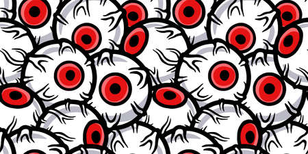 Pattern with horrible eyes for halloween holidayのイラスト素材