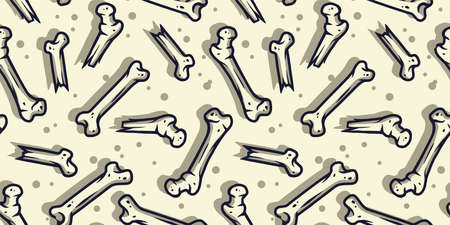 Pattern with horrible bones for halloween holiday