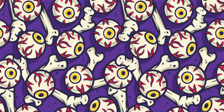 Pattern with horrible eyes for halloween holiday