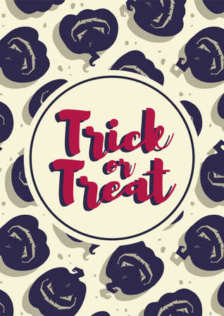 Halloween postcard and poster for holiday partyのイラスト素材