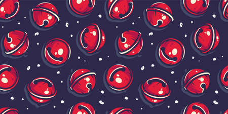 Pattern wallpaper with christmas or new year bells