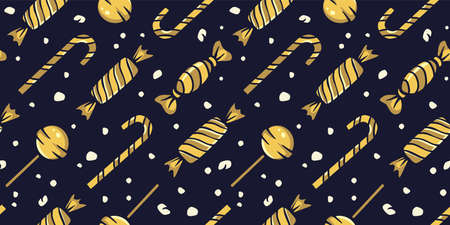 Pattern with christmas lollipop for the new yearのイラスト素材