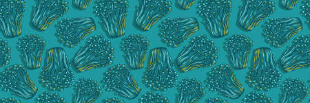 Pattern wallpaper enoki mushroom for vegan food