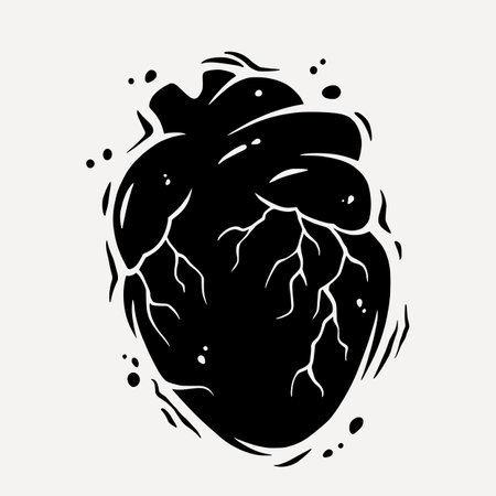 Human heart for Saint Valentines Day holiday. Spring vector illustration for february love party designのイラスト素材