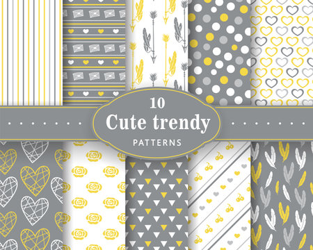 Pattern wallpapers for Valentines Day and weddingのイラスト素材