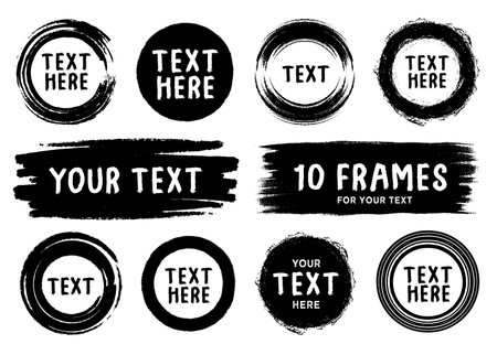 Trendy round backgrounds and frame for textのイラスト素材