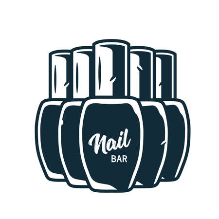 Manicure polish or varnish in bottle for nail barのイラスト素材