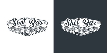Tequila shot for cocktail bar and partyのイラスト素材
