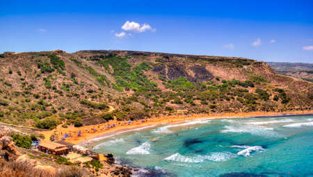 Tuffieha Bay - Malta beautiful beachの写真素材