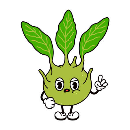 Cute angry sad brussels sprouts character. Vector hand drawn traditional cartoon vintage, retro, kawaii character illustration icon. Isolated on white background. Angry cabbage character conceptのイラスト素材