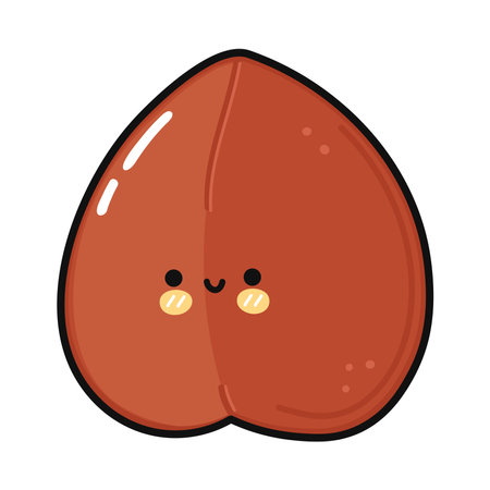 Cute funny Buckwheat character. Vector hand drawn cartoon kawaii character illustration icon. isolated on white background. Happy Buckwheat character conceptのイラスト素材