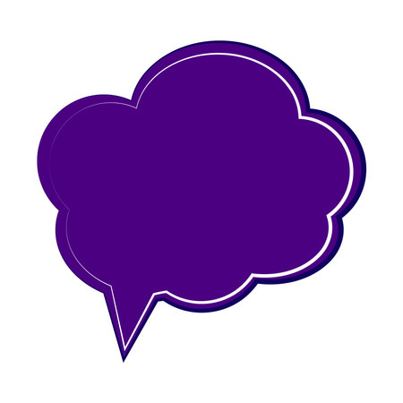 Speech bubble, speech balloon, chat bubble line art vector iconのイラスト素材