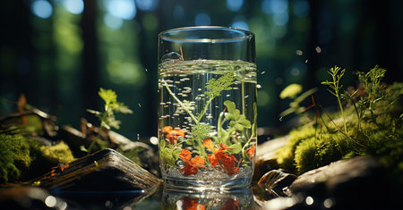 Clean water (healthy concept). Created with Generative AIの素材