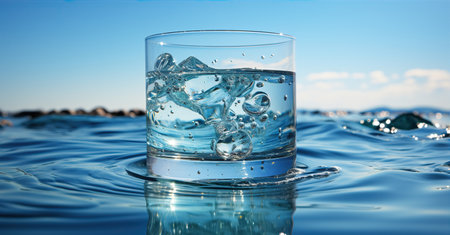 Clean water (healthy concept). Created with Generative AIの素材