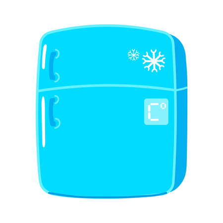Refrigerator character. Vector hand drawn cartoon kawaii character illustration icon. Isolated on white background. Happy Fridge character conceptのイラスト素材