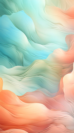 Background smooth gradient blue, peach green. Light color gradient transitions. Created with Generative AIの素材