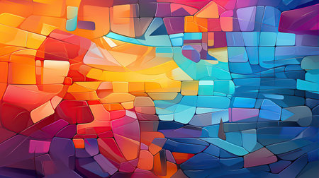 Colorful abstract background vibrant pattern. Created with Generative AIの素材