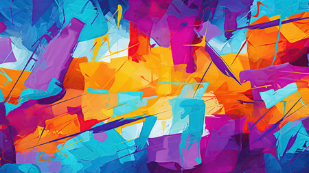 Colorful abstract background vibrant pattern. Created with Generative AIの素材