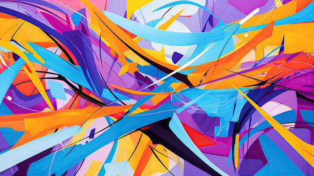 Colorful abstract background vibrant pattern. Created with Generative AIの素材