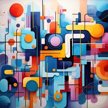 Colorful abstract background vibrant pattern. Created with Generative AIの素材