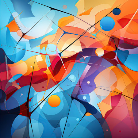 Colorful abstract background vibrant pattern. Created with Generative AIの素材