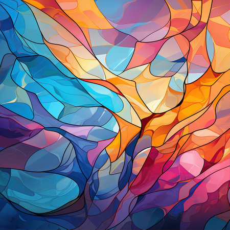 Colorful abstract background vibrant pattern. Created with Generative AIの素材