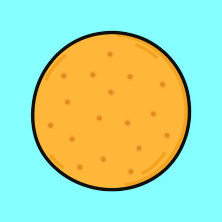 Cookies. Vector hand drawn cartoon kawaii character illustration icon. Isolated on blue background. Cookies character conceptのイラスト素材