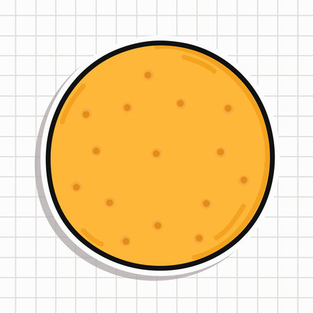 Cute funny Cookies sticker. Vector hand drawn cartoon kawaii character illustration icon. Isolated on background. Cookies card character conceptのイラスト素材