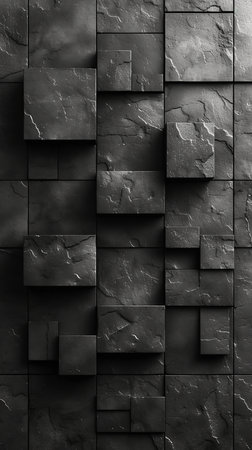 Sophisticated black abstract wallpaper. Created with Generative AIの素材
