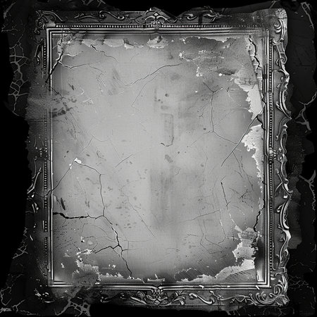 A vintage background card in grayscale tones. Created with Generative AIの素材