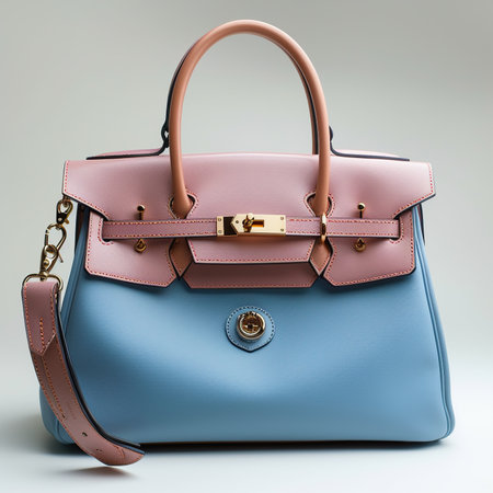 Luxury Leather women Handbag. Isolated on white background. Created with Generative AIの素材