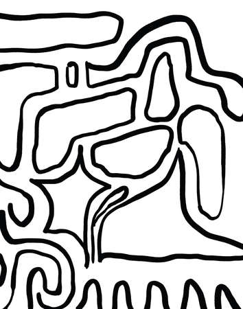 Exciting abstract design with shapes, usable clip art. Curious oil painting with rich and colorful. Illustration for promo, ads and posterの写真素材