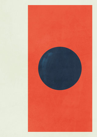 Creative abstract minimal art textured vintage artwork. copy space for text., vintage poster and minimalism. Peaceful poster with contrasting color. Art for printの写真素材