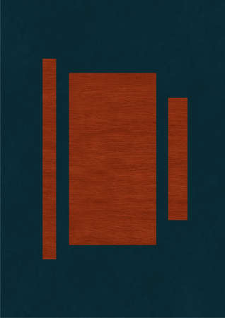 Aesthetic Irregular geometrical shapes, abstract illustration painting., Bauhaus and abstract art. Relaxed poster with deep color. Artwork forの写真素材