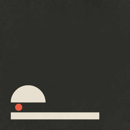 Artistic textured simple abstract shapes. banner with copy space for text., vintage poster and minimalism. Sublime poster with strong color. Artwork for catalogの写真素材