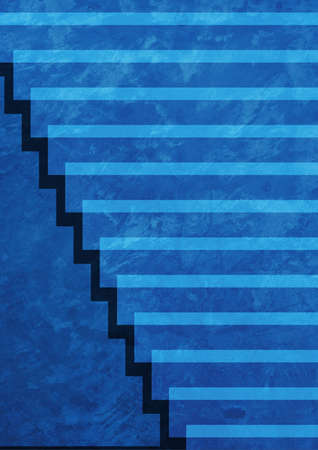 Elegant blue abstract line scale, digital and futuristic science abstract art, bauhaus and abstract art. Sublime poster with strong color. Poster for catalogの写真素材
