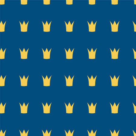Luxurious cute seamless pattern minimalist gold crown, minimal concept. Elegant poster with strong color. Poster for website, print and adsの写真素材