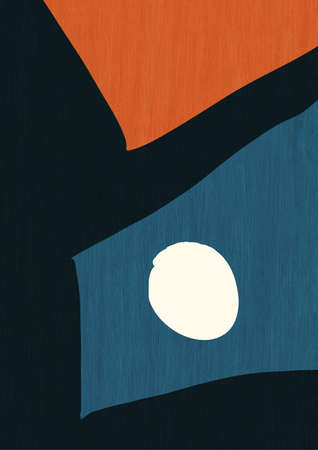 Esthetic abstract shapes and neoplasticism, bauhaus and abstract art. Content art with Bright color. Art forの写真素材
