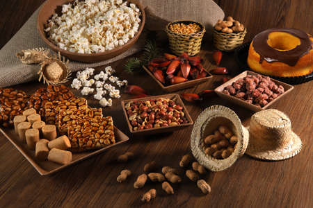 Delicious sweet and savory for the Festa Junina Brasileira, Brazilian Partyの写真素材