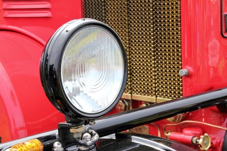 Close up photo of headlight retro carの写真素材