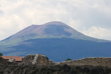 Mount Vesuvius - is a volcano east of Naples, Italyの写真素材