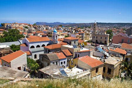 Panoramic view of Chania city  Crete island  Greece のeditorial素材