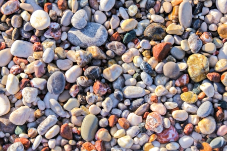 Fragment of colourful gravel as a backgroundの写真素材