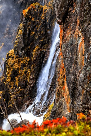 Voringfossen, Norway, the largest waterfall in the countryの写真素材